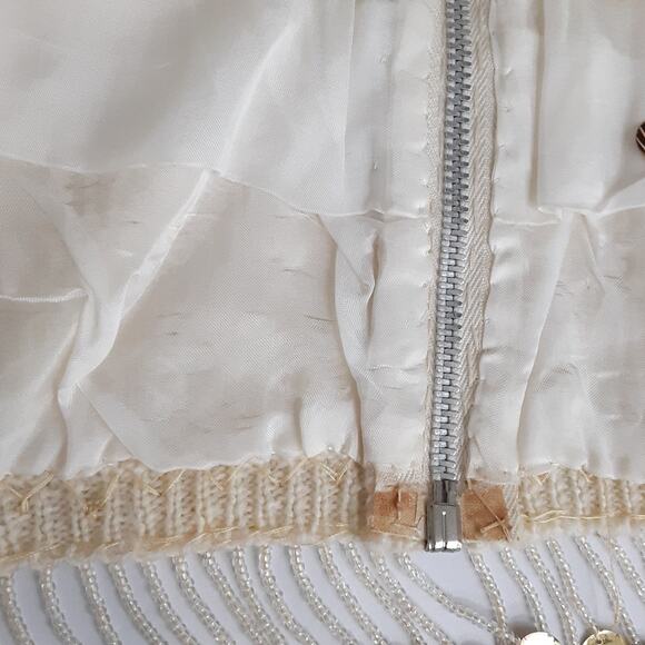 Vintage 1960s A Maxime Original 100% Wool Beaded Evening Volup Top Gypsy Fringe - Picture 8 of 15